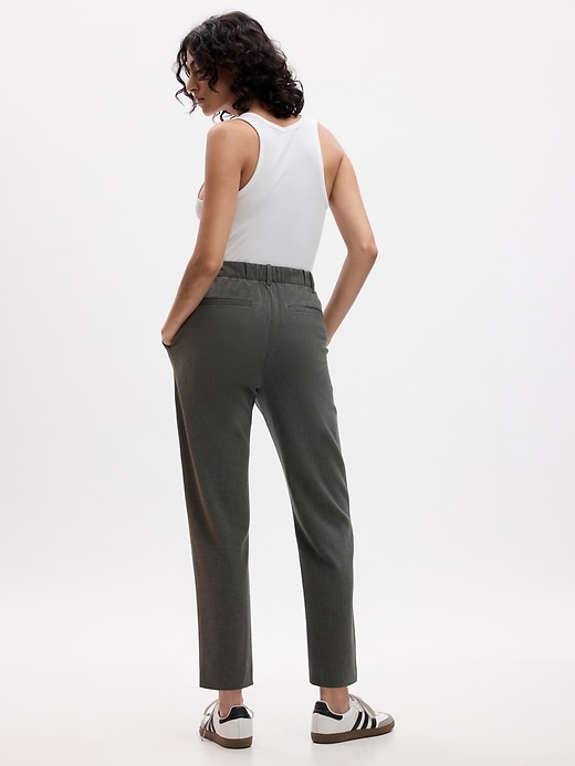 Image number 2 showing, High Rise Relaxed Straight Pull-On Pants