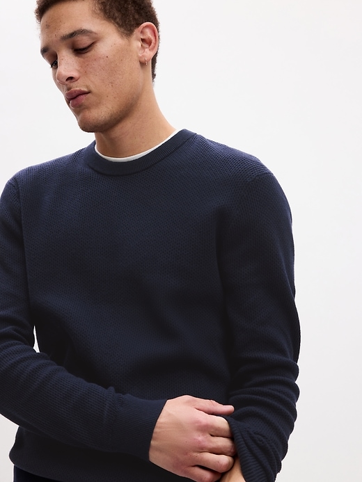 Image number 2 showing, Textured Crewneck Sweater