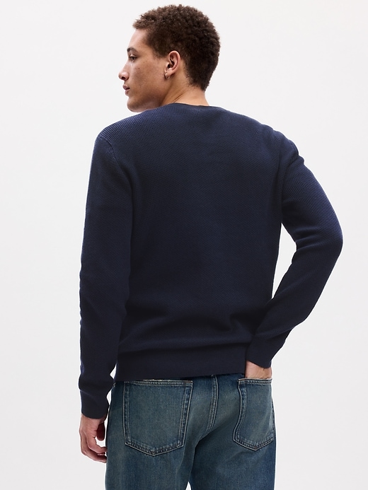 Image number 4 showing, Textured Crewneck Sweater