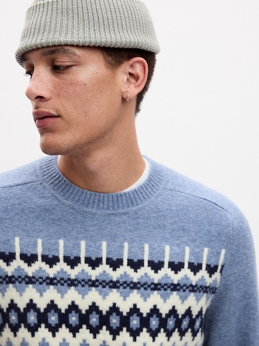 Image number 3 showing, Fair Isle Crewneck Sweater