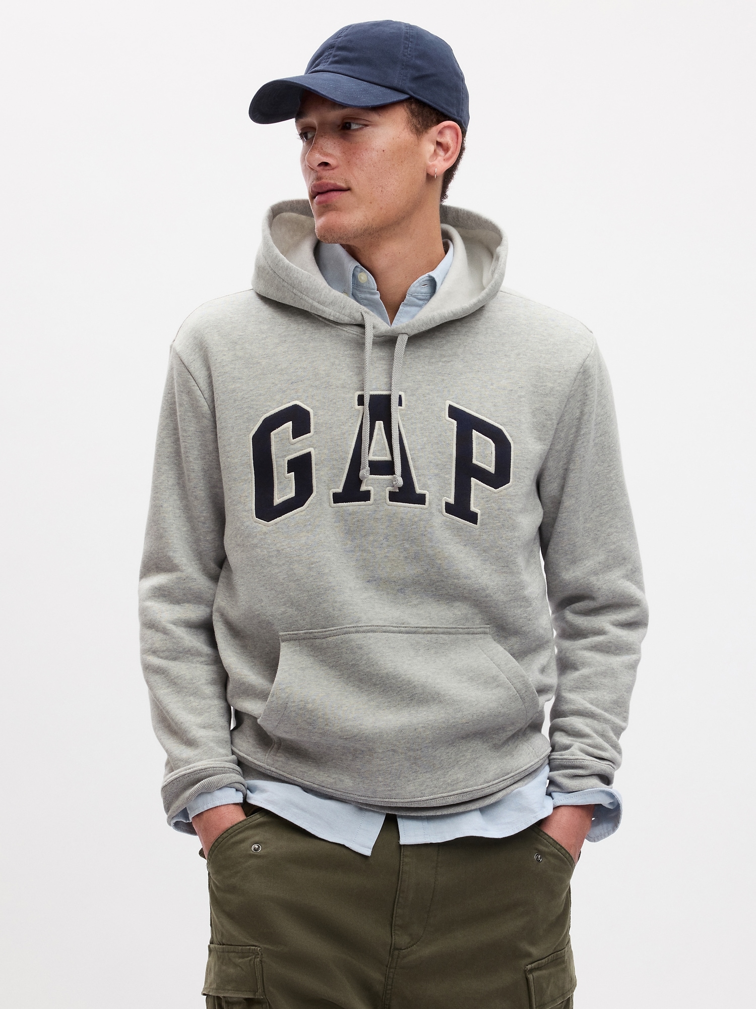 Men's Vintage Soft Zip Hoodie by Gap Tapestry Navy Blue Size Xs