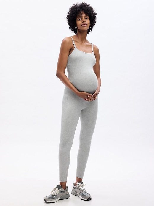 Image number 1 showing, Maternity Rib Jumpsuit