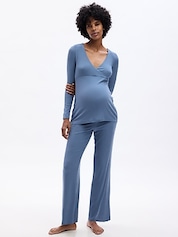 Rosette Super Mom Super Tired Maternity & Nursing Pajama Set