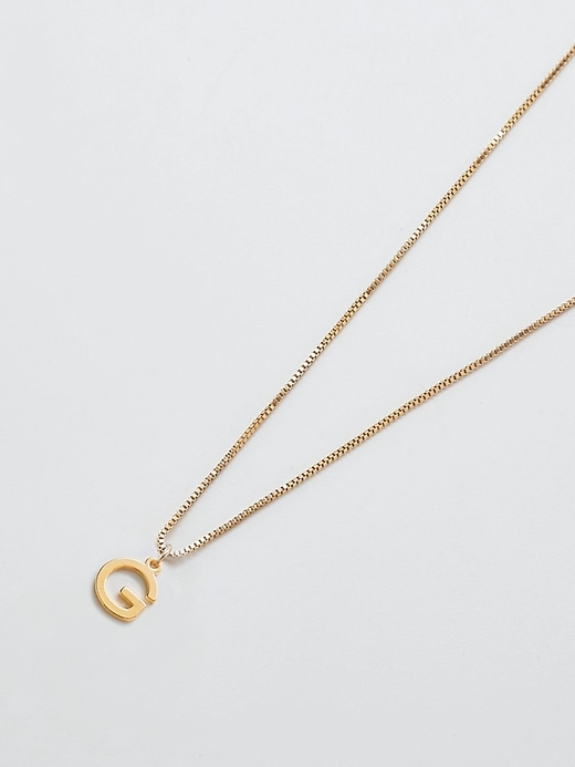 Image number 2 showing, Gold Dainty Initial Necklace