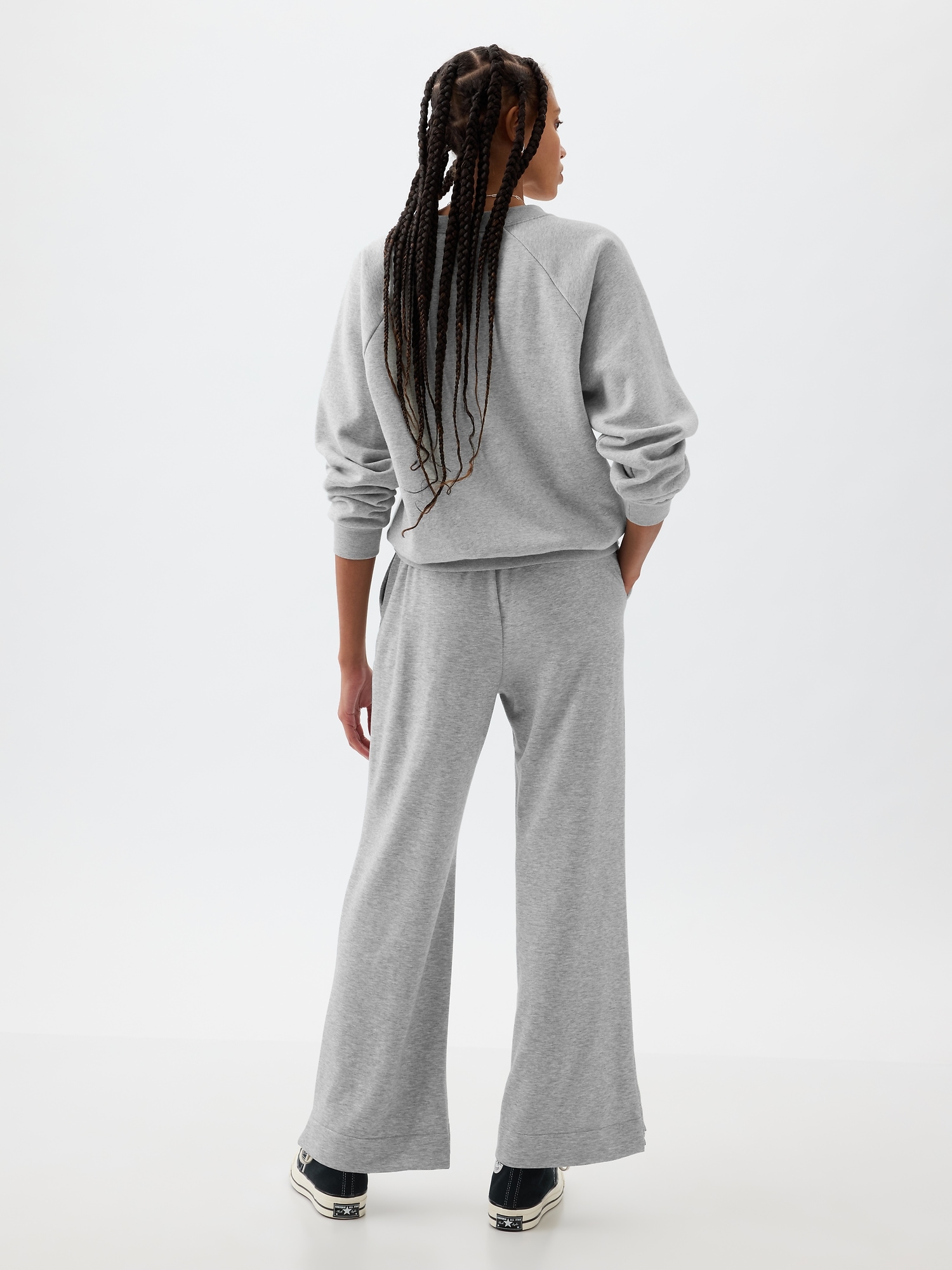  GWNWTT Women's Sweatpants Heather Gray Stacked Pants Sweatpants  (Color : Light Grey, Size : Medium) : Clothing, Shoes & Jewelry
