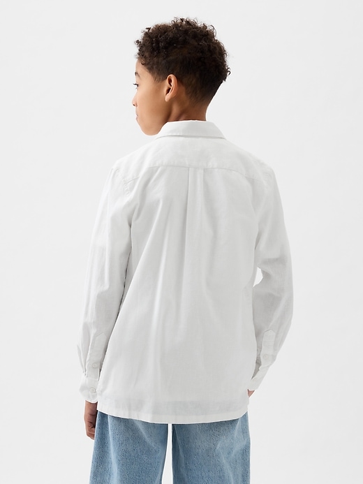 Image number 2 showing, Kids Linen-Cotton Oxford Shirt