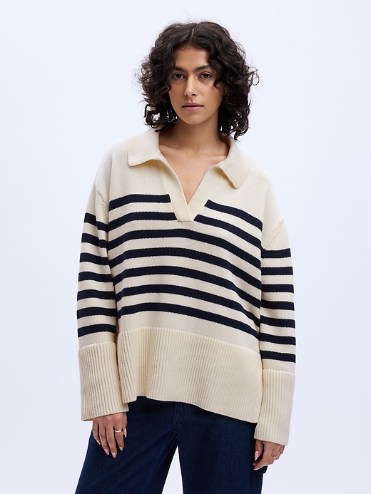 24/7 Split-Hem Polo Sweater | Gap