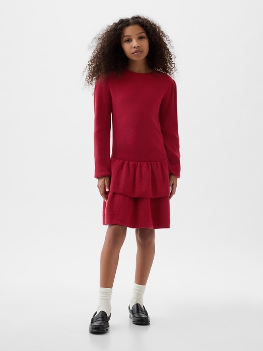 View large product image 1 of 1. Kids CashSoft Tiered Sweater Dress