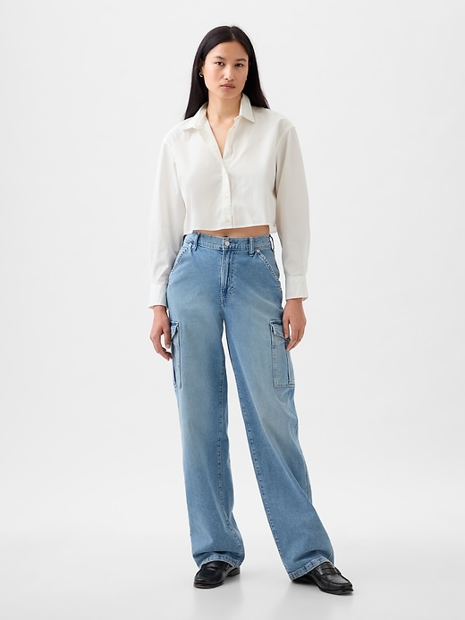 Image number 3 showing, Organic Cotton Ultra-Cropped Shirt