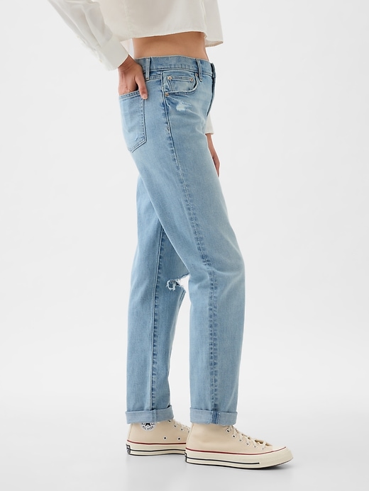 Mid Rise Girlfriend Jeans