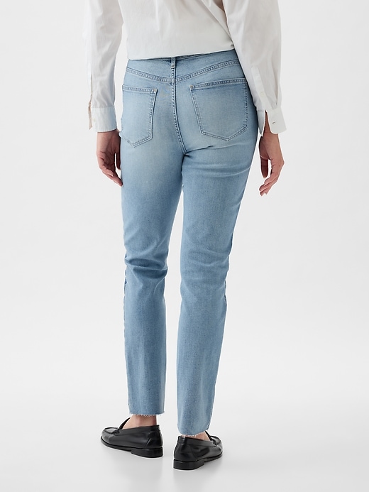 Image number 6 showing, High Rise Patchwork Vintage Slim Jeans