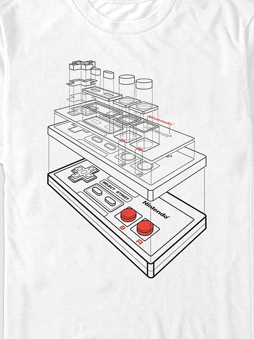 Image number 2 showing, Nintendo NES Controller Graphic Tee