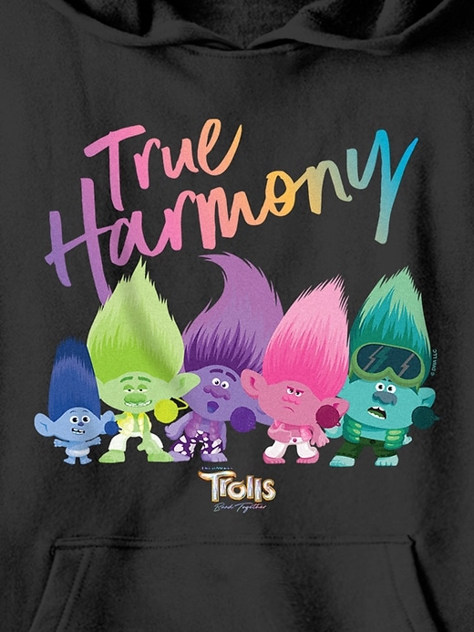 Image number 2 showing, Kids Trolls True Harmony Graphic Hooded Sweatshirt