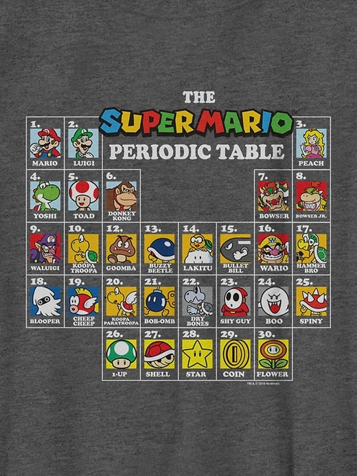 Image number 2 showing, Kids Nintendo Periodic Table Graphic Tee
