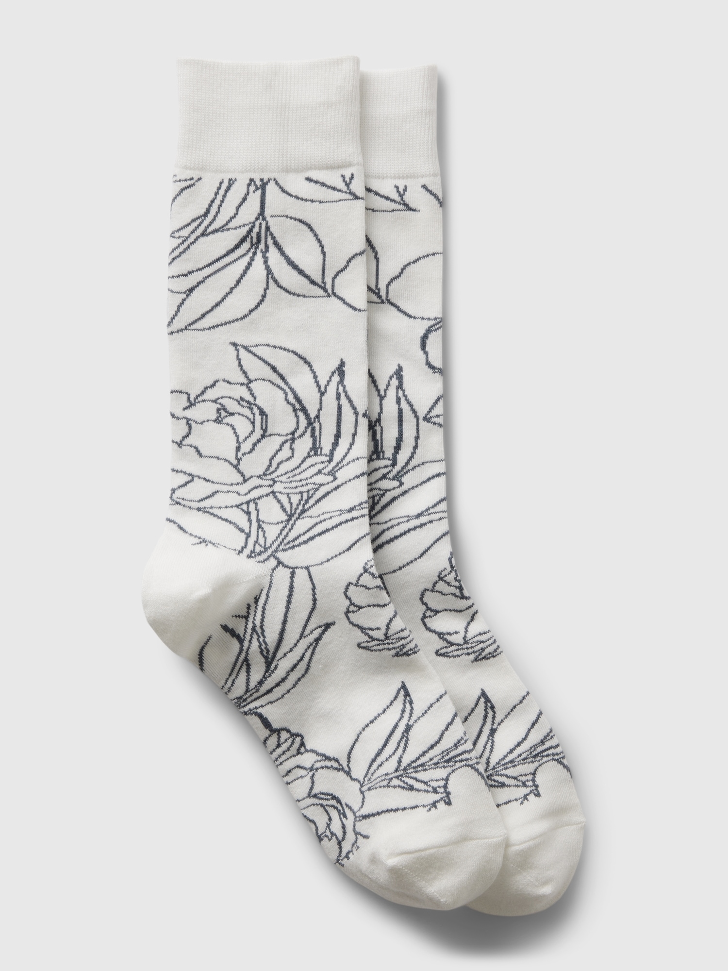 Gap Print Dress Socks In Off White Floral