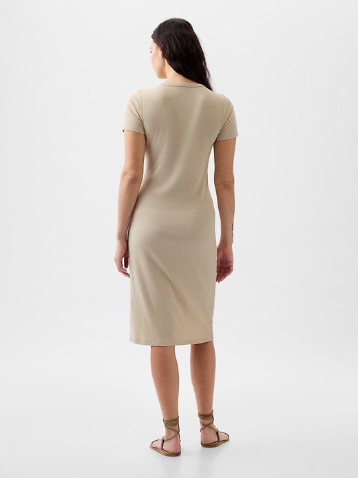 Image number 5 showing, Modern Rib Midi T-Shirt Dress