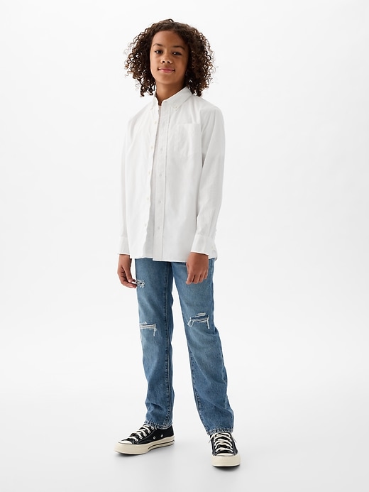 Image number 3 showing, Kids Organic Cotton Poplin Shirt
