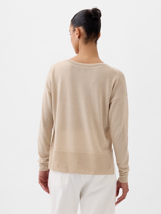 Image number 2 showing, 24/7 Split-Hem Linen-Blend Sweater