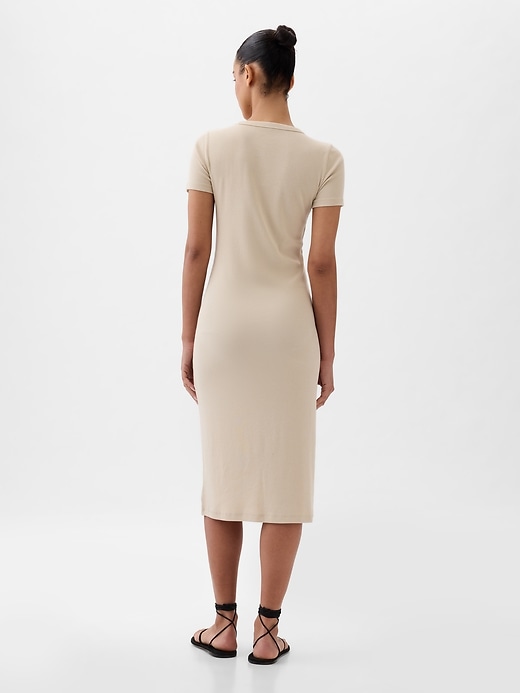 Image number 2 showing, Modern Rib Midi T-Shirt Dress