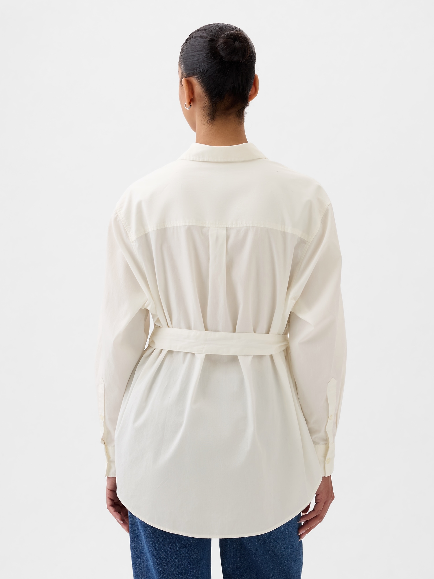 Organic Cotton Belted Big Shirt | Gap