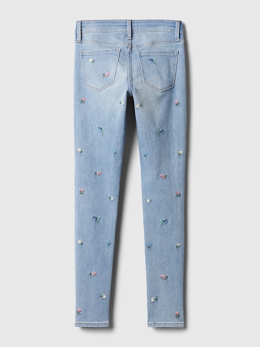 Image number 6 showing, Kids Mid Rise Embroidered Skinny Jeans