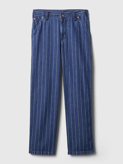 Image number 6 showing, Mid Rise '90s Loose Pinstripe Carpenter Jeans