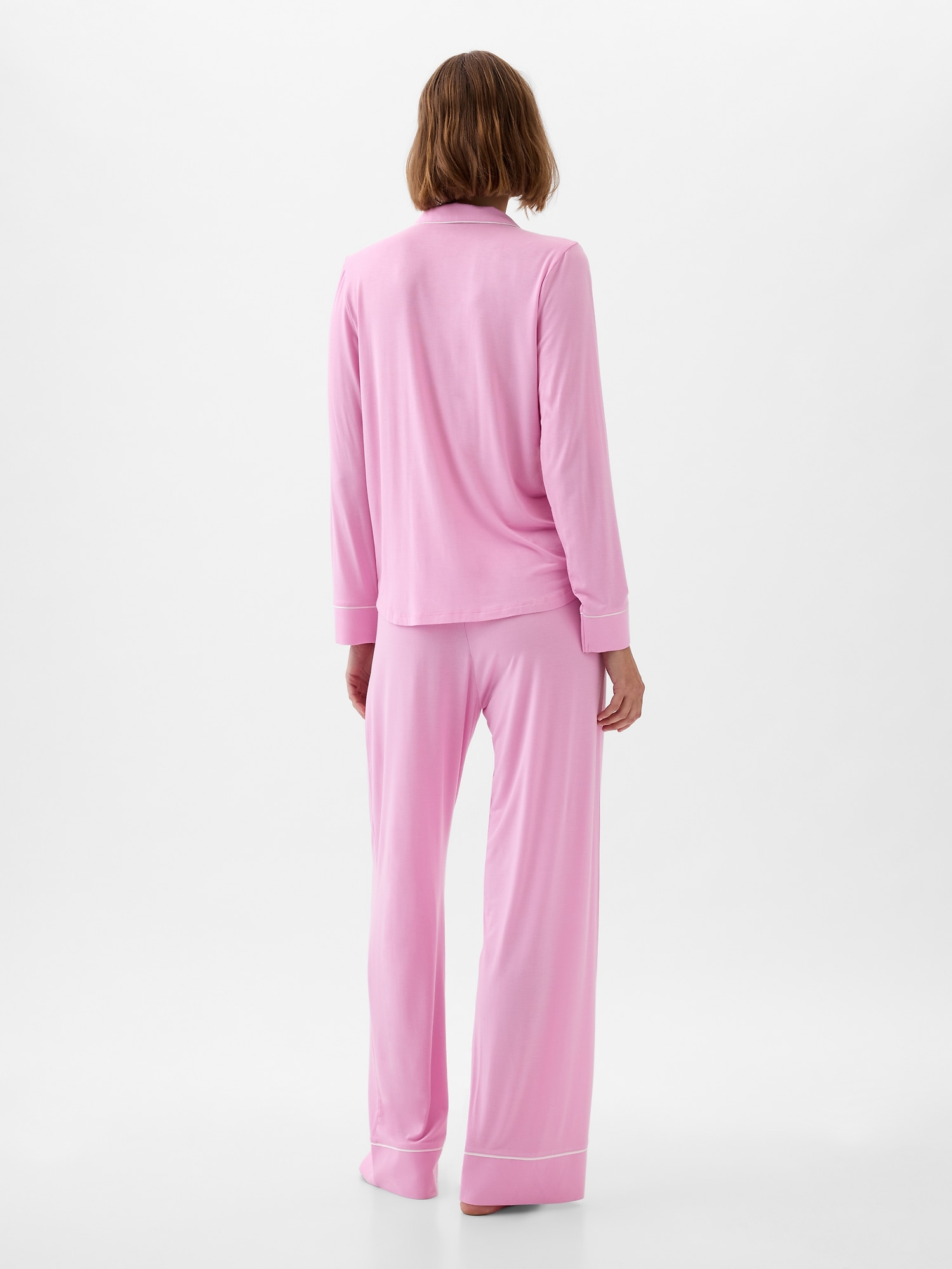 SKIMS Ribbed Boy Short Pajamas Pink Size XL - $30 (40% Off
