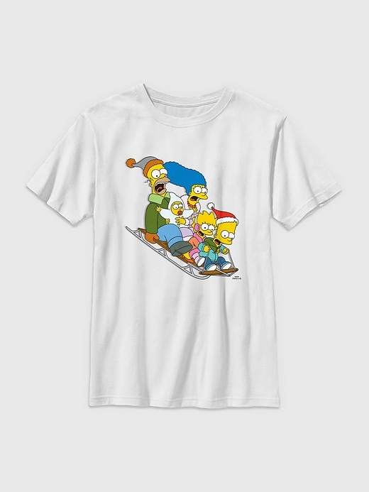 Image number 1 showing, Kids The Simpsons Sledding Graphic Tee