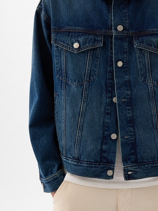 Image number 4 showing, Organic Cotton Relaxed Denim Icon Jacket