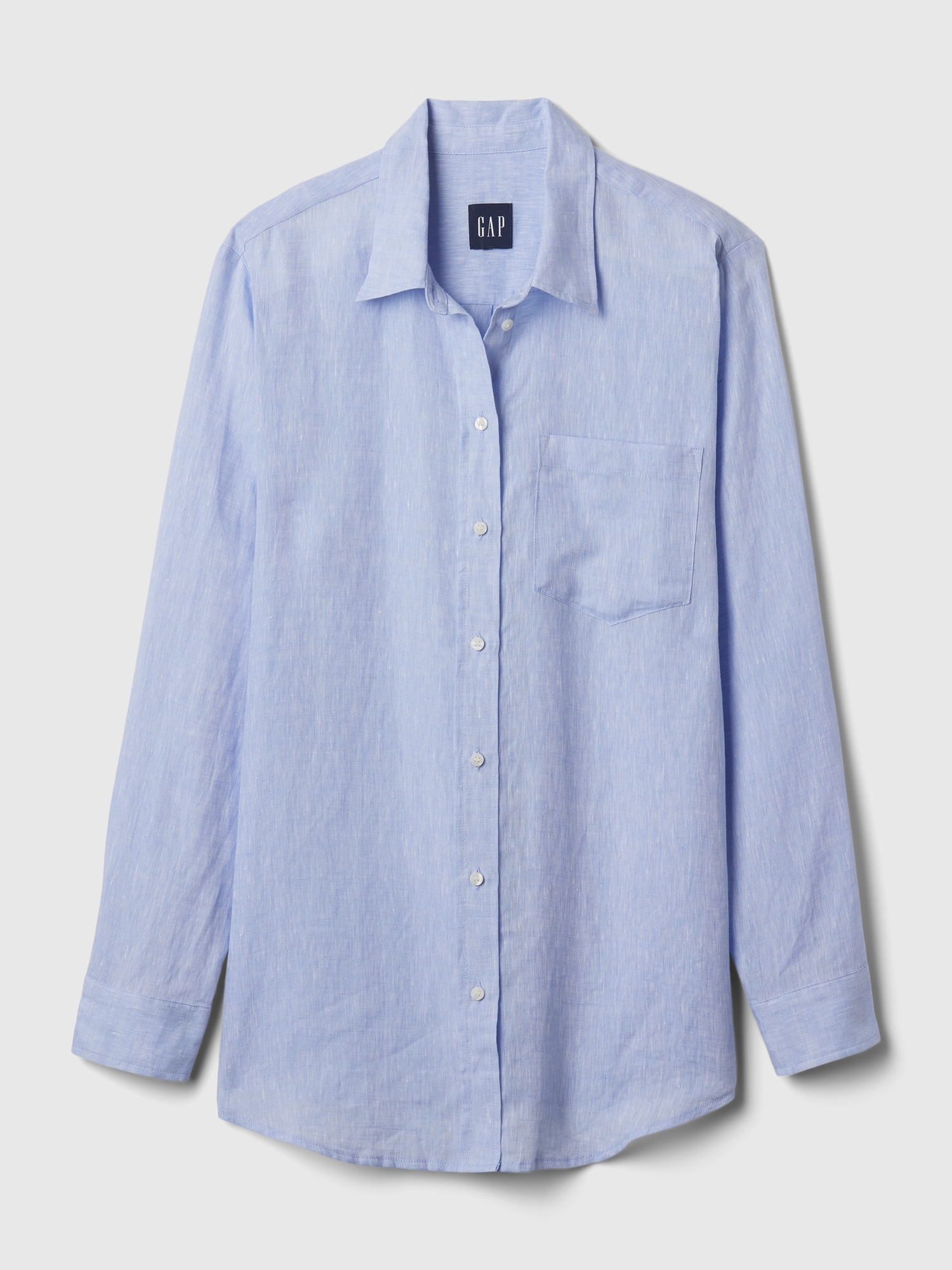 Linen Boyfriend Shirt by Gap Online, THE ICONIC