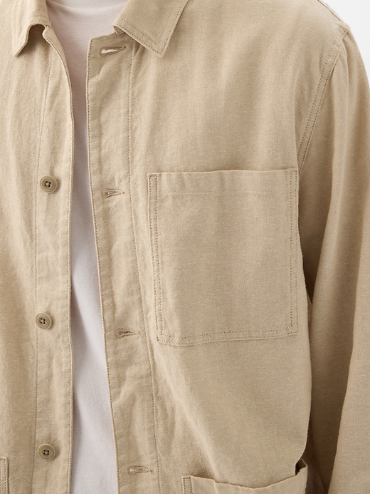 Image number 4 showing, Linen-Cotton Chore Jacket