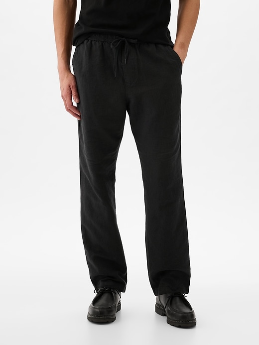 Image number 2 showing, Linen-Cotton Pull-On Pants