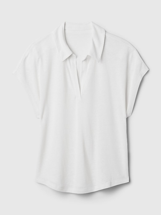 Image number 5 showing, Linen-Blend Polo Shirt