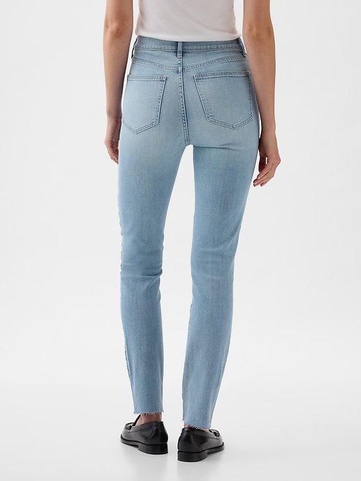 Image number 4 showing, High Rise Patchwork Vintage Slim Jeans