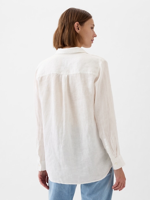 Image number 2 showing, 100% Linen Boyfriend Shirt