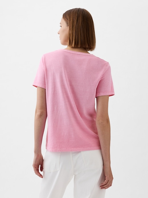 Image number 2 showing, Organic Cotton Vintage V-Neck T-Shirt