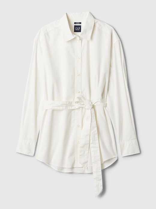 Image number 4 showing, Organic Cotton Belted Big Shirt