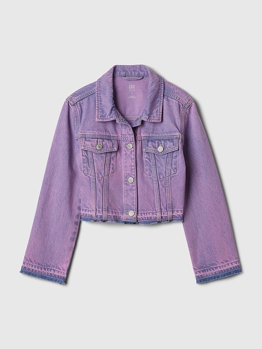 Image number 3 showing, Kids Cropped Icon Denim Jacket