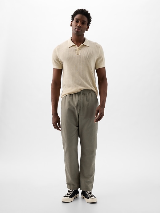 Linen-Cotton Pull-On Pants | Gap