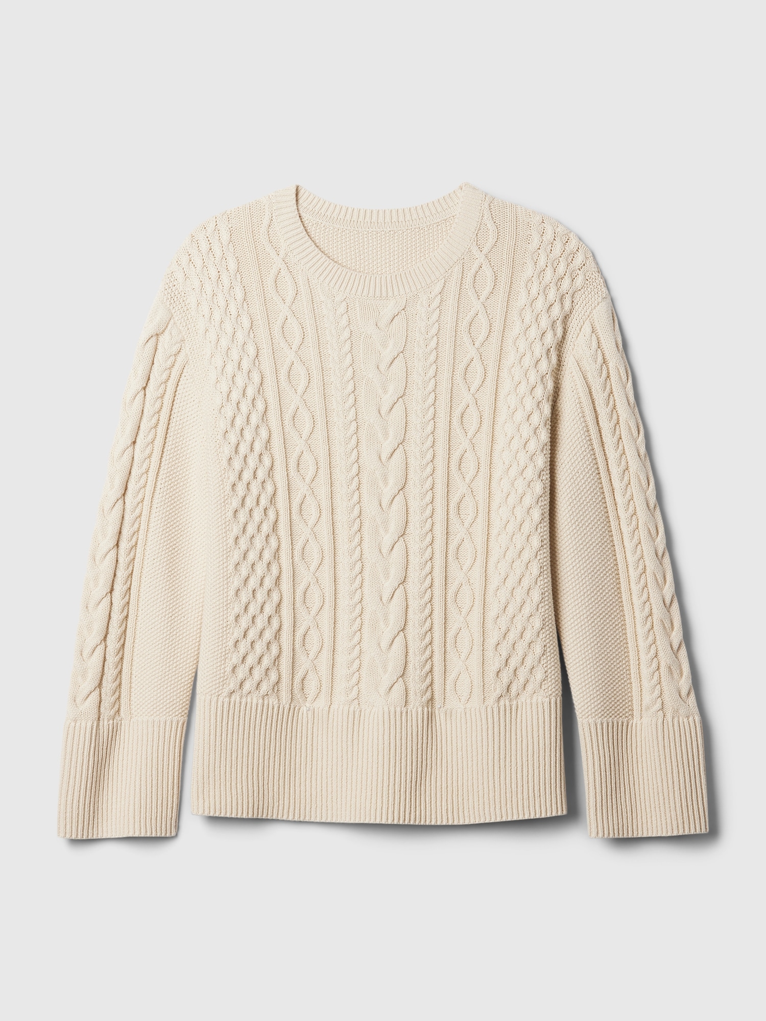 24/7 Split-Hem Cable-Knit Sweater | Gap