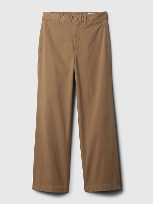 Image number 7 showing, High Stride Wide-Leg Ankle Khakis