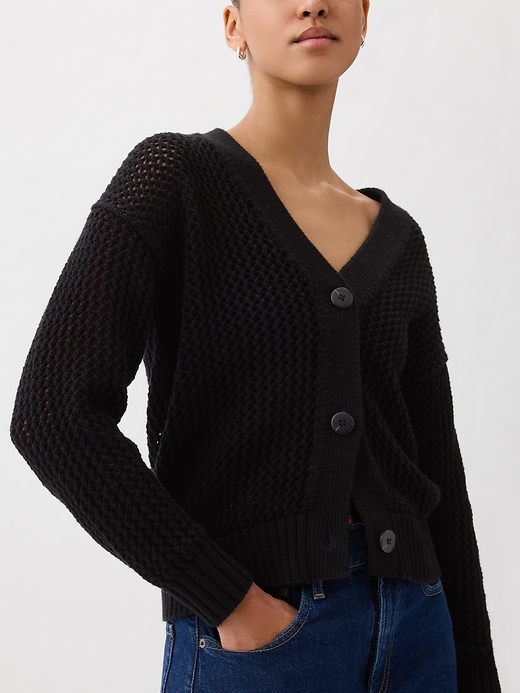 Image number 4 showing, Crochet Cardigan Sweater
