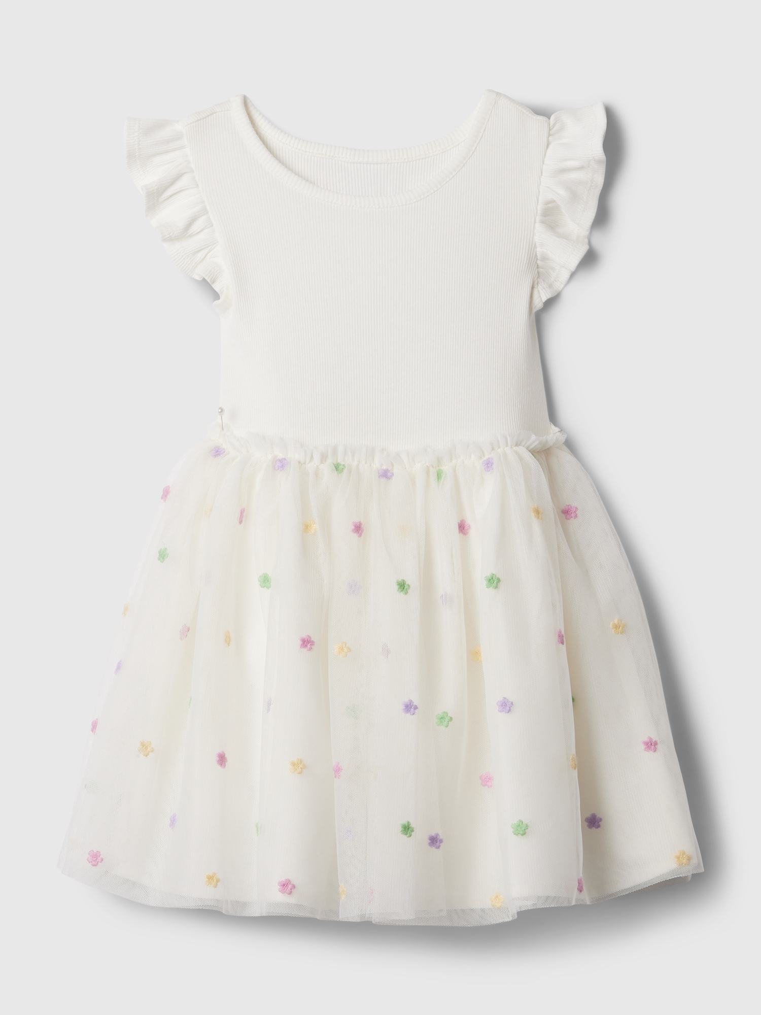 Gap Baby Flutter Tulle Dress In Off White