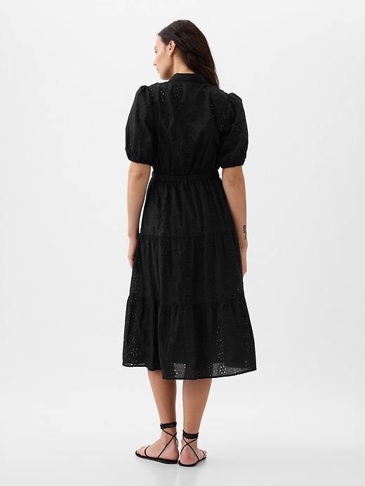 Image number 5 showing, Eyelet Tiered Midi Dress