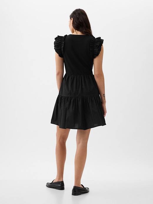 Image number 5 showing, Ruffle Sleeve Tiered Mini Dress