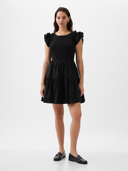 Image number 4 showing, Ruffle Sleeve Tiered Mini Dress