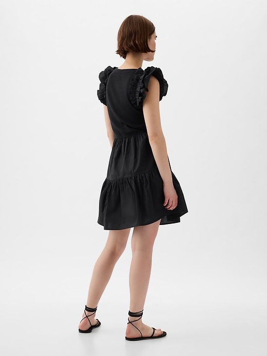 Image number 2 showing, Ruffle Sleeve Tiered Mini Dress