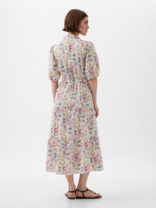 Image number 2 showing, Puff Sleeve Midi Dress
