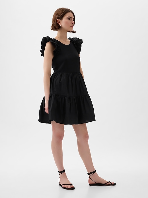 Image number 3 showing, Ruffle Sleeve Tiered Mini Dress