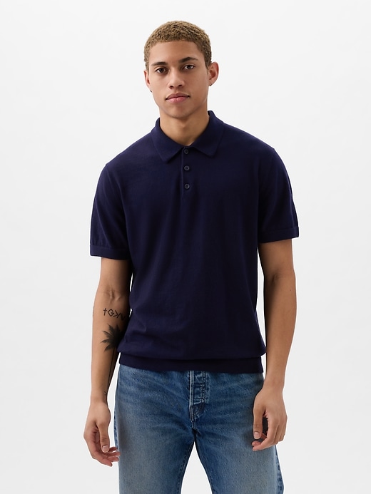 Image number 1 showing, CashSoft Sweater Polo Shirt